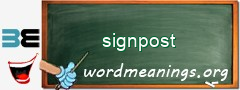 WordMeaning blackboard for signpost